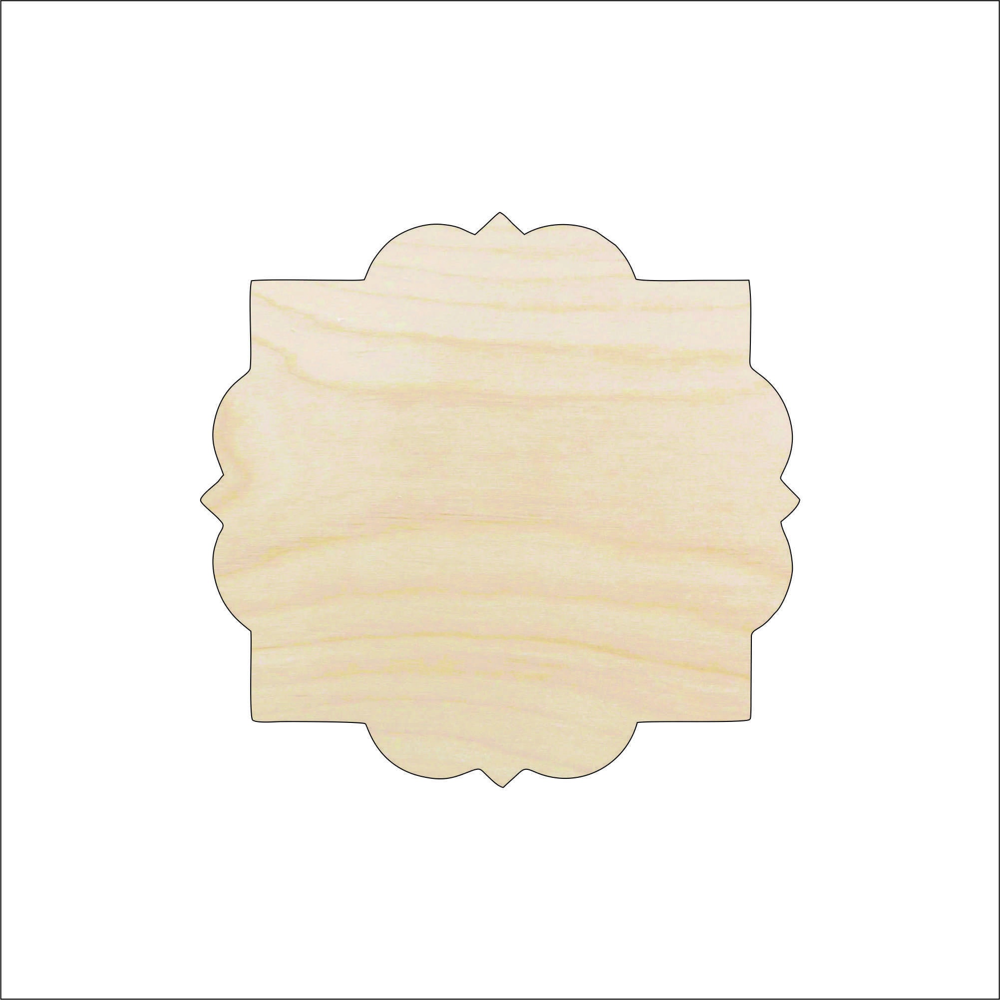 Plaque - Laser Cut Out Unfinished Wood Craft Shape BSC9 Plaque - Laser Cut Out Unfinished Wood Craft Shape BSC9