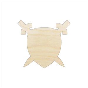 Badge Shield - Laser Cut Out Unfinished Wood Craft Shape BDG21 Badge Shield - Laser Cut Out Unfinished Wood Craft Shape BDG21