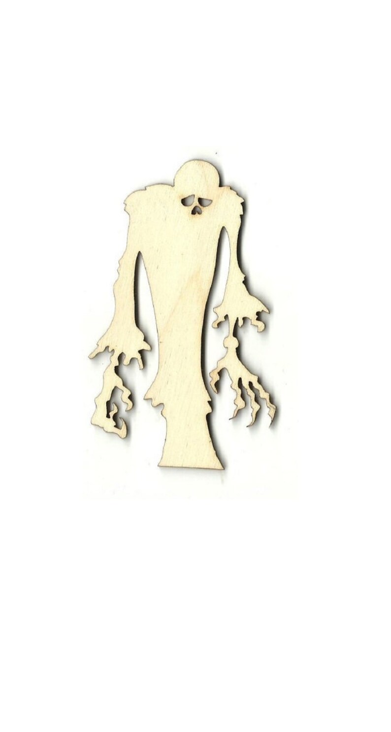 Laser Cut Out Unfinished Wood Shape Craft Supply FAL204 Zombie