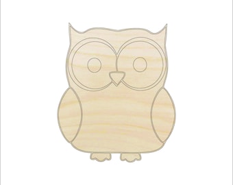 Owl - Wood Craft Shape Laser Cut Out & Unfinished DIY Craft Supply  BRD19