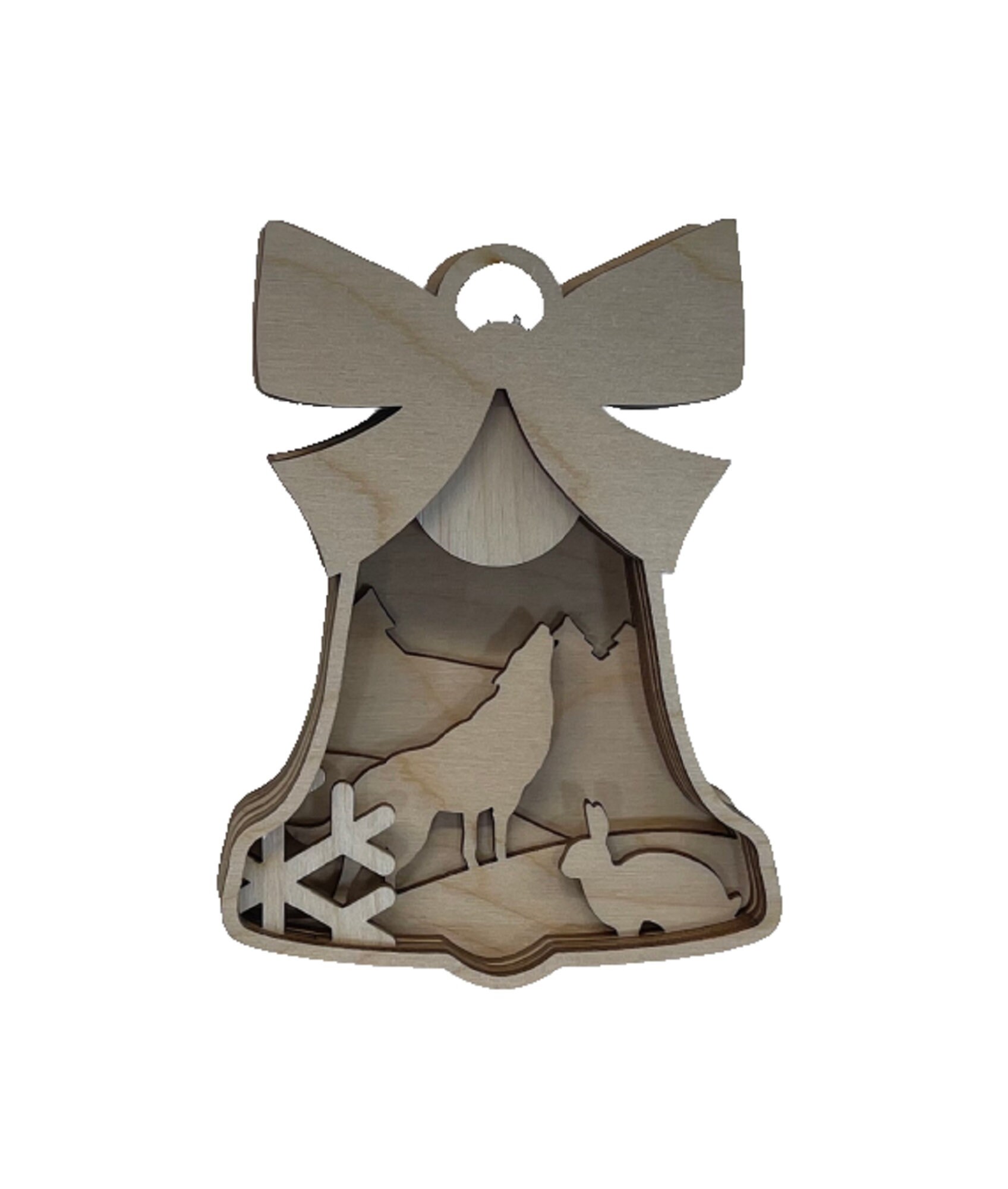 3D Ornament Wolf 7 Pieces Laser Cut Out Unfinished ORN122 3D Ornament Wolf 7 Pieces Laser Cut Out Unfinished ORN122