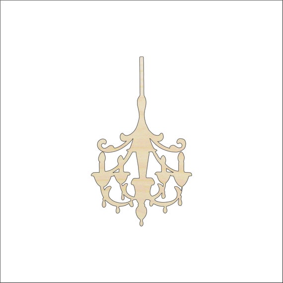 Decor Chandelier - Laser Cut Out Unfinished Wood Craft Shape DCR23 Decor Chandelier - Laser Cut Out Unfinished Wood Craft Shape DCR23