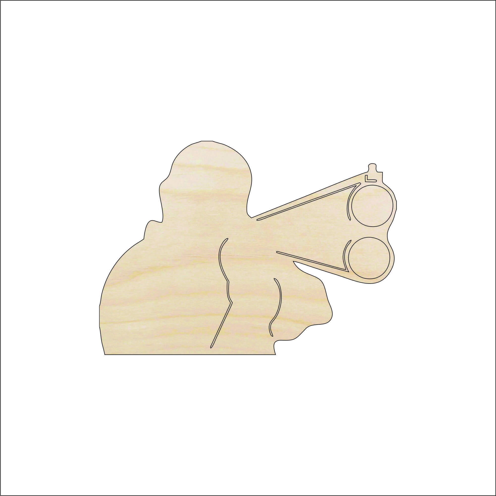 Sport Hunting - Laser Cut Out Unfinished Wood Craft Shape HNT16 Sport Hunting - Laser Cut Out Unfinished Wood Craft Shape HNT16