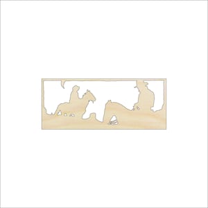 Scene Cowboy - Laser Cut Out Unfinished Wood Craft Shape HRS64 Scene Cowboy - Laser Cut Out Unfinished Wood Craft Shape HRS64