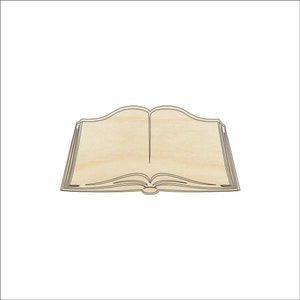 School Book - Wood Craft Shape Laser Cut Out & Unfinished DIY Craft Supply  SCL12