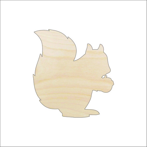 Squirrel - Laser Cut Out Unfinished Wood Craft Shape RDT29 Squirrel - Laser Cut Out Unfinished Wood Craft Shape RDT29