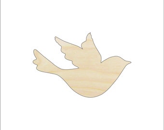 Flying Bird - Wood Craft Shape Laser Cut Out & Unfinished DIY Craft Supply  BRD22