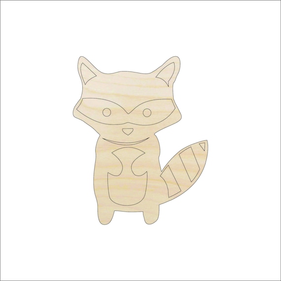 Raccoon - Laser Cut Out Unfinished Wood Craft Shape ANML104 Raccoon - Laser Cut Out Unfinished Wood Craft Shape ANML104