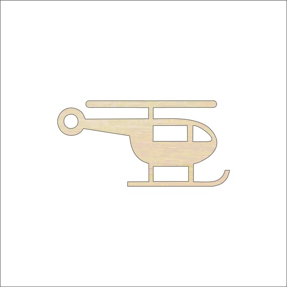 Helicopter - Laser Cut Out Unfinished Wood Craft Shape PLN12 Helicopter - Laser Cut Out Unfinished Wood Craft Shape PLN12