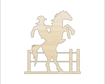 Cowboy - Laser Cut Out Unfinished Wood Craft Shape HRS3 Cowboy - Laser Cut Out Unfinished Wood Craft Shape HRS3