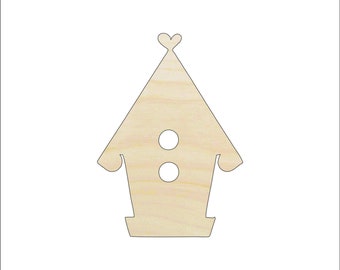 Birdhouse - Laser Cut Out Unfinished Wood Craft Shape CAG9 Birdhouse - Laser Cut Out Unfinished Wood Craft Shape CAG9