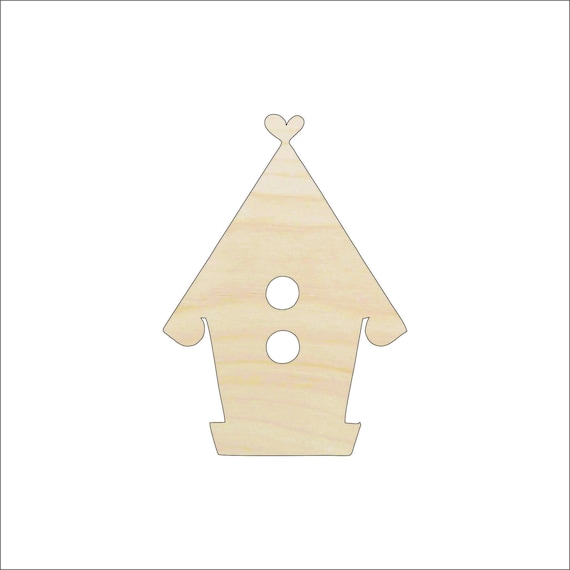 Birdhouse - Laser Cut Out Unfinished Wood Craft Shape CAG9 Birdhouse - Laser Cut Out Unfinished Wood Craft Shape CAG9