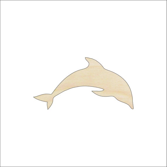 Dolphin - Laser Cut Out Unfinished Wood Craft Shape SEA23 Dolphin - Laser Cut Out Unfinished Wood Craft Shape SEA23
