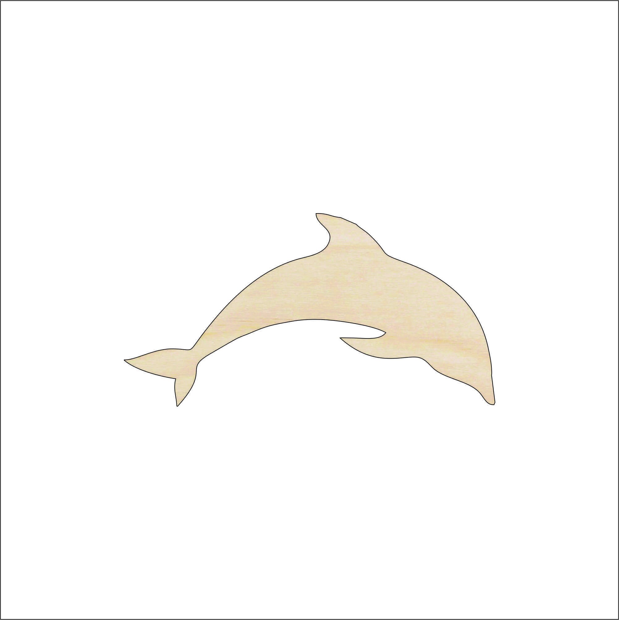Dolphin - Laser Cut Out Unfinished Wood Craft Shape SEA23 Dolphin - Laser Cut Out Unfinished Wood Craft Shape SEA23