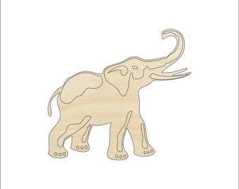 Elephant - Laser Cut Out Unfinished Wood Craft Shape ELE20 Elephant - Laser Cut Out Unfinished Wood Craft Shape ELE20