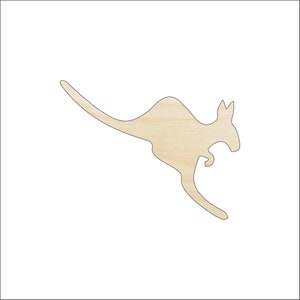 Kangaroo - Laser Cut Out Unfinished Wood Shape Craft Supply ROO3