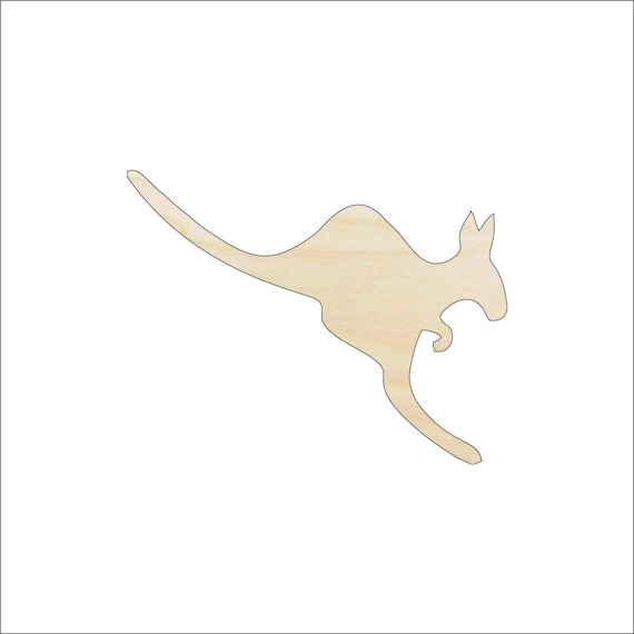 Kangaroo - Laser Cut Out Unfinished Wood Craft Shape ROO3 Kangaroo - Laser Cut Out Unfinished Wood Craft Shape ROO3