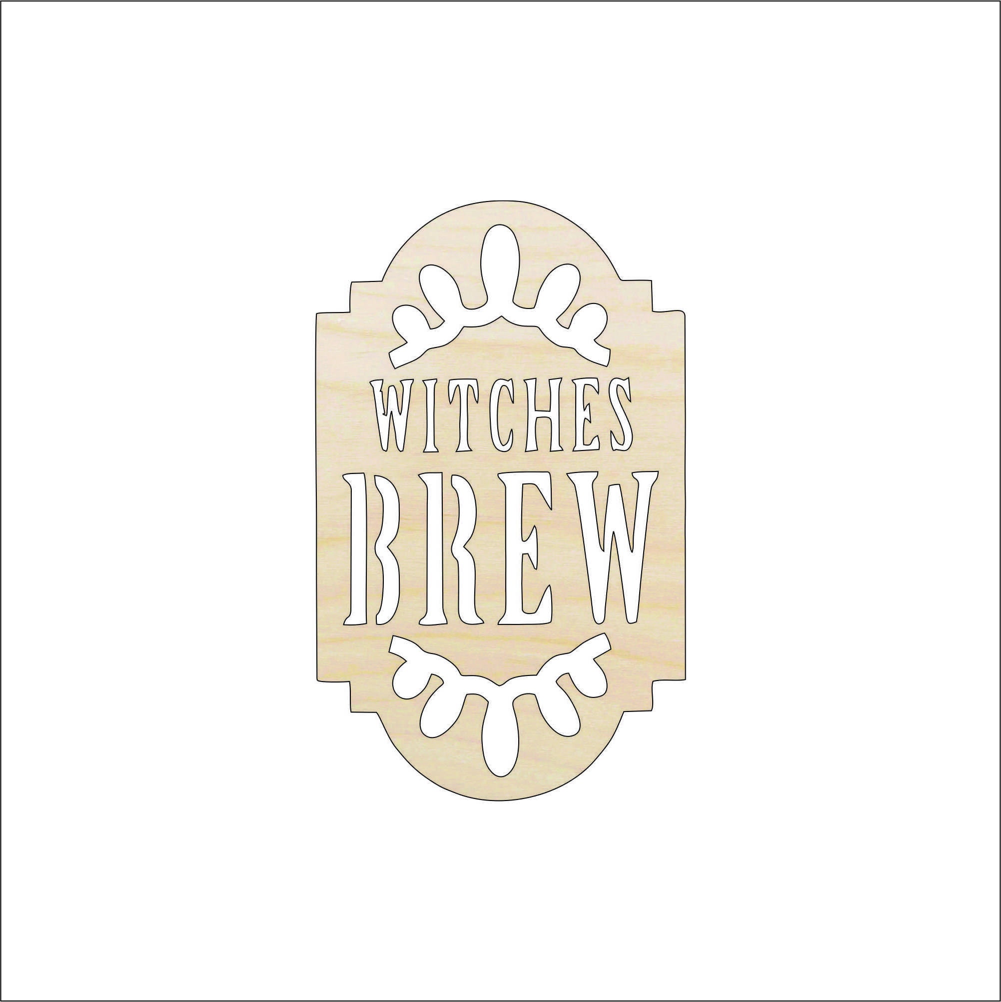Sign Witches Brew - Laser Cut Out Unfinished Wood Craft Shape FAL10 Sign Witches Brew - Laser Cut Out Unfinished Wood Craft Shape FAL10