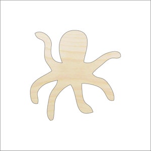 Octopus - Laser Cut Out Unfinished Wood Craft Shape SEA46 Octopus - Laser Cut Out Unfinished Wood Craft Shape SEA46