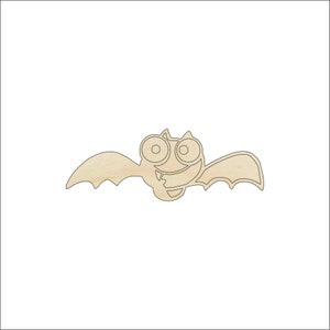 Flying Bat- Wood Craft Shape Laser Cut Out & Unfinished DIY Craft Supply  BAT3