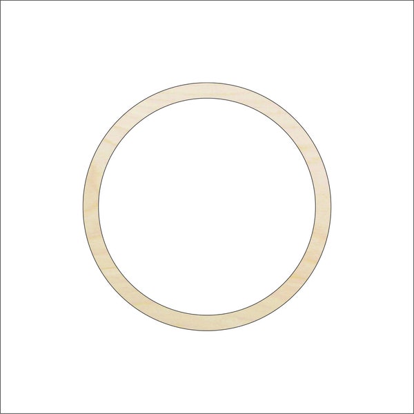 Circle Hoop - Laser Cut Out Unfinished Wood Shape Craft Supply BSC29