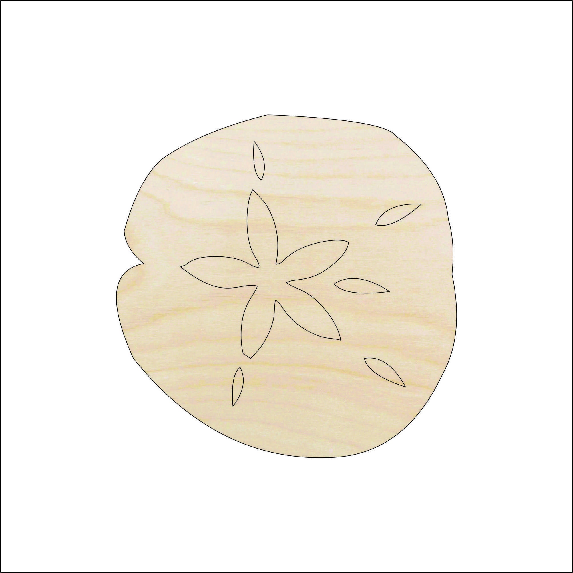 Beach Sand Dollar - Laser Cut Out Unfinished Wood Craft Shape SEA135 Beach Sand Dollar - Laser Cut Out Unfinished Wood Craft Shape SEA135