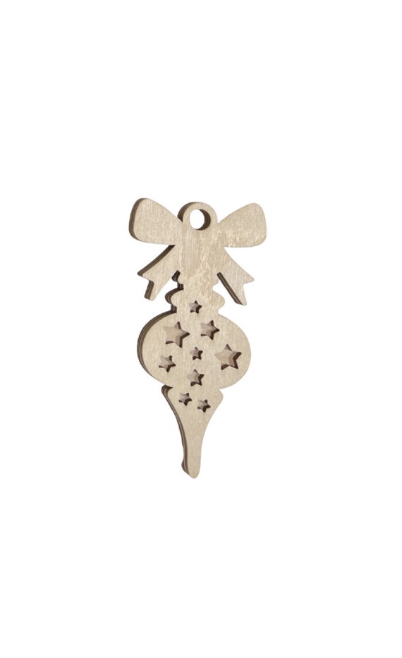 3D Ornament Bauble 2 Pieces Laser Cut Out Unfinished ORN1 3D Ornament Bauble 2 Pieces Laser Cut Out Unfinished ORN1