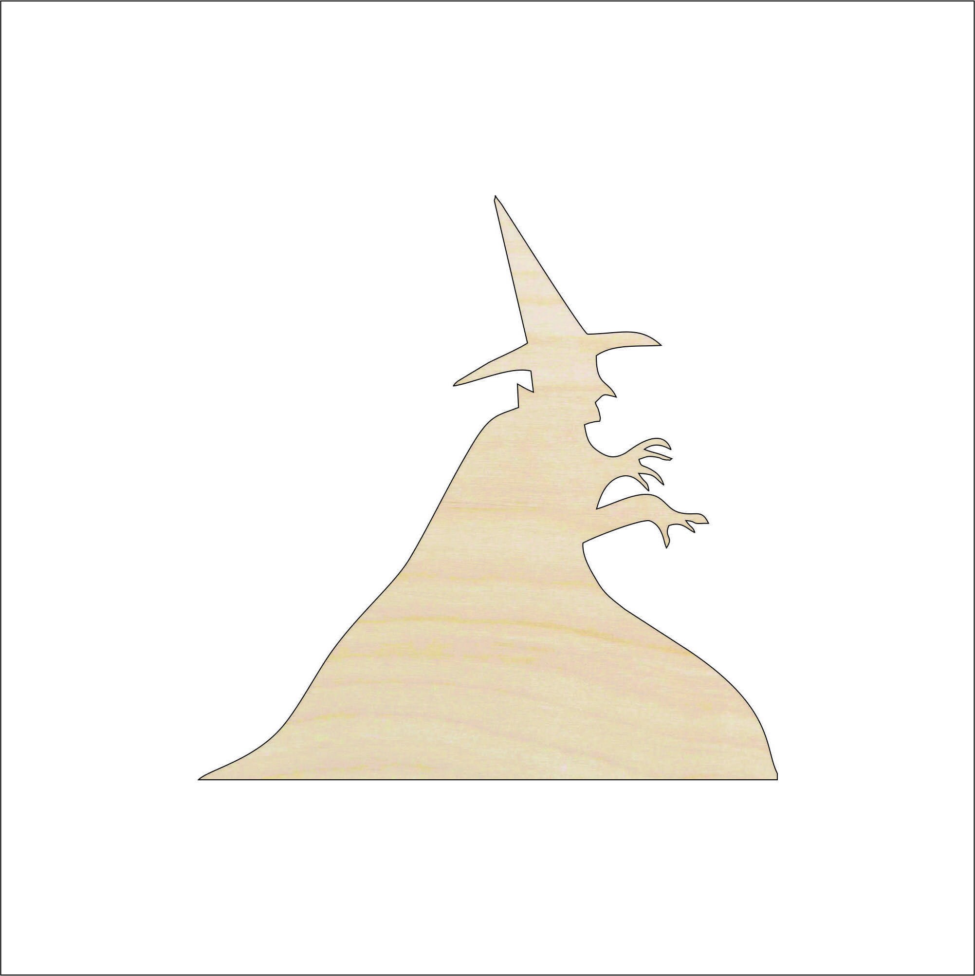 Witch - Laser Cut Out Unfinished Wood Craft Shape FAL191 Witch - Laser Cut Out Unfinished Wood Craft Shape FAL191