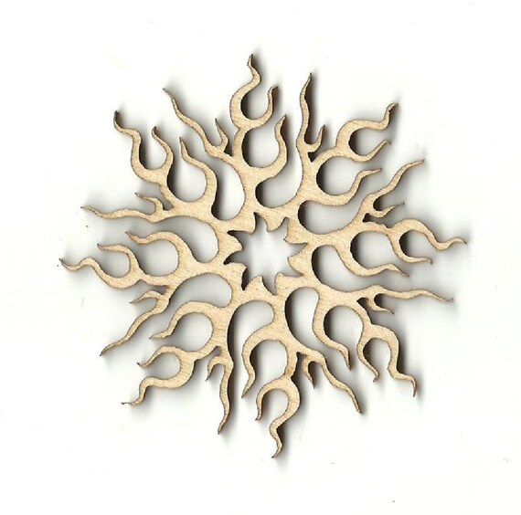 Sun - Laser Cut Out Unfinished Wood Shape Craft Supply SKY29