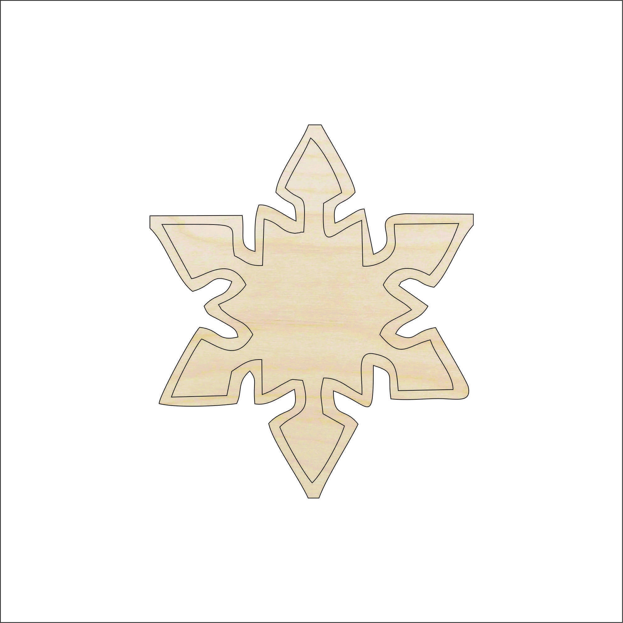 Snowflake - Laser Cut Out Unfinished Wood Craft Shape SNW35 Snowflake - Laser Cut Out Unfinished Wood Craft Shape SNW35