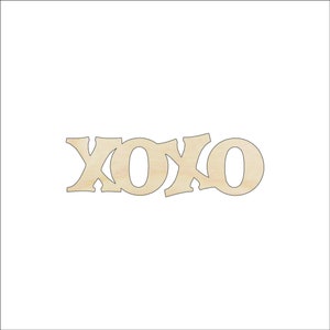 Word XOXO - Forniture artigianali in legno grezzo tagliato al laser VAL27