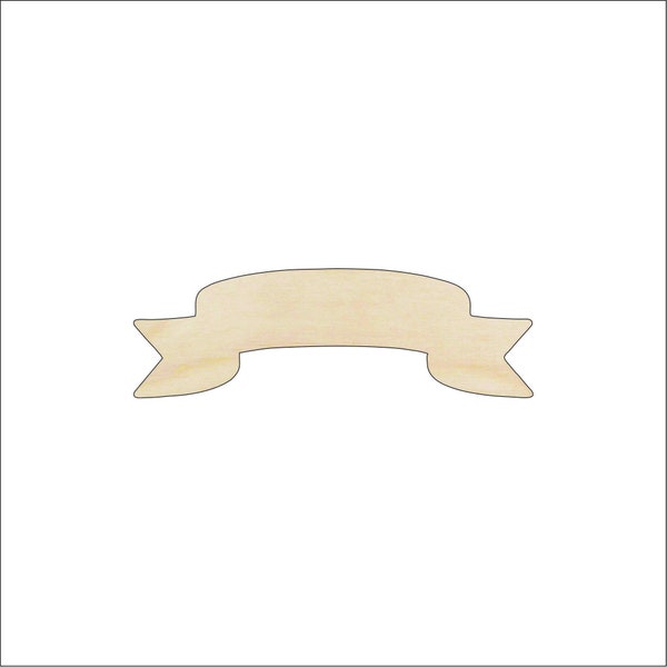 Banner - Laser Cut Out Unfinished Wood Shape Craft Supply BNR4