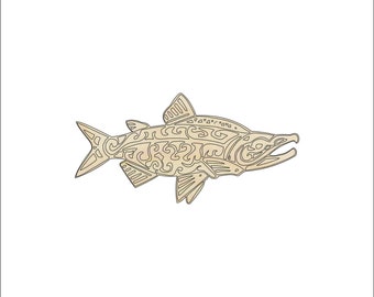 Fish - Laser Cut Out Unfinished Wood Craft Shape FSH77 Fish - Laser Cut Out Unfinished Wood Craft Shape FSH77