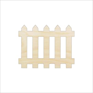 Building Fence - Laser Cut Out Unfinished Wood Craft Shape BLD67 Building Fence - Laser Cut Out Unfinished Wood Craft Shape BLD67