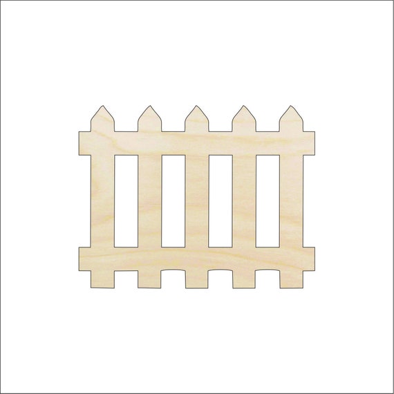 Building Fence - Laser Cut Out Unfinished Wood Craft Shape BLD67 Building Fence - Laser Cut Out Unfinished Wood Craft Shape BLD67