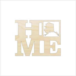 State Alaska Home - Laser Cut Out Unfinished Wood Craft Shape STAT2 State Alaska Home - Laser Cut Out Unfinished Wood Craft Shape STAT2