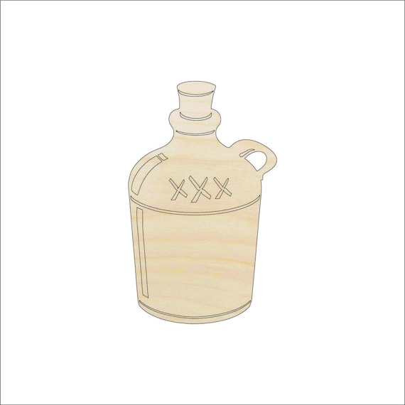 Container Jar Moonshine - Laser Cut Out Unfinished Wood Craft Shape FOD158 Container Jar Moonshine - Laser Cut Out Unfinished Wood Craft Shape FOD158