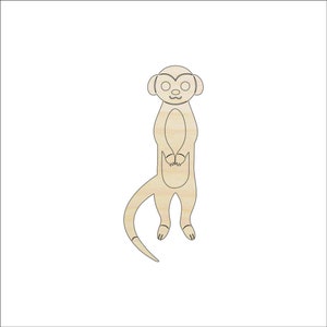 Meerkat - Laser Cut Out Unfinished Wood Craft Shape ANML28 Meerkat - Laser Cut Out Unfinished Wood Craft Shape ANML28