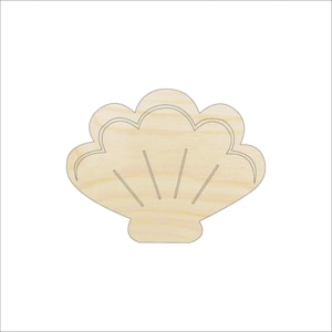 Shell - Laser Cut Out Unfinished Wood Craft Shape SEA74 Shell - Laser Cut Out Unfinished Wood Craft Shape SEA74