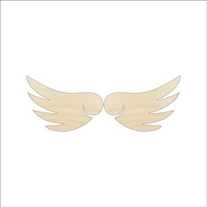 Wing - Laser Cut Out Unfinished Wood Craft Shape WNG5 Wing - Laser Cut Out Unfinished Wood Craft Shape WNG5