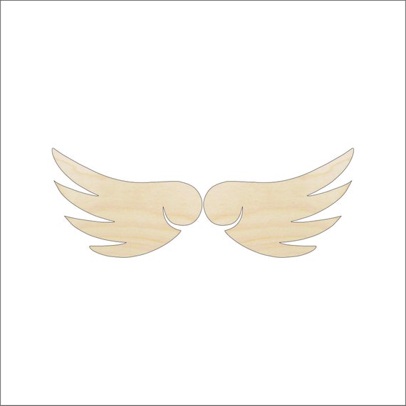 Wing - Laser Cut Out Unfinished Wood Craft Shape WNG5 Wing - Laser Cut Out Unfinished Wood Craft Shape WNG5