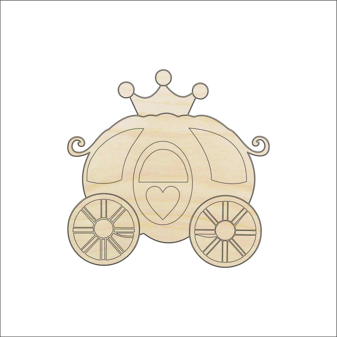 Carriage - Laser Cut Out Unfinished Wood Craft Shape WGN16 Carriage - Laser Cut Out Unfinished Wood Craft Shape WGN16