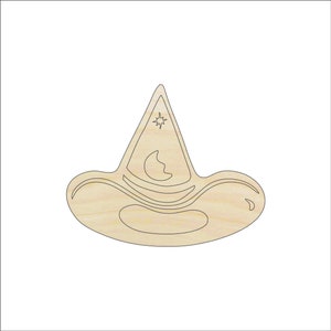 Hat Witch - Laser Cut Out Unfinished Wood Craft Shape FAL123 Hat Witch - Laser Cut Out Unfinished Wood Craft Shape FAL123