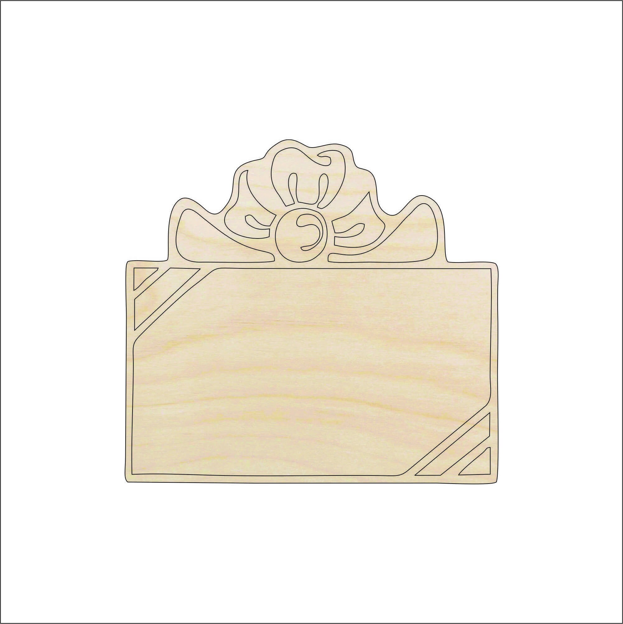 Present - Laser Cut Out Unfinished Wood Craft Shape XTR20 Present - Laser Cut Out Unfinished Wood Craft Shape XTR20