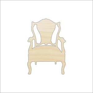 Decor Chair - Laser Cut Out Unfinished Wood Craft Shape DCR34 Decor Chair - Laser Cut Out Unfinished Wood Craft Shape DCR34