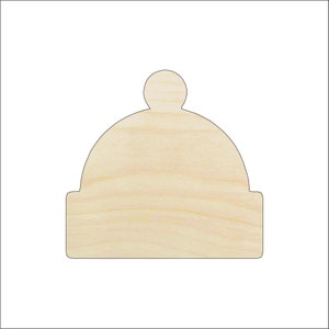 Hat Winter - Laser Cut Out Unfinished Wood Craft Shape CLT51 Hat Winter - Laser Cut Out Unfinished Wood Craft Shape CLT51