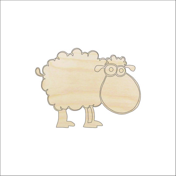 Sheep - Laser Cut Out Unfinished Wood Craft Shape SHP3 Sheep - Laser Cut Out Unfinished Wood Craft Shape SHP3