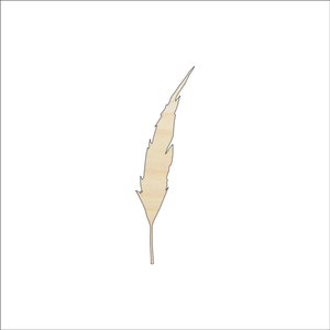 Bird Feather - Laser Cut Out Unfinished Wood Craft Shape XTR11 Bird Feather - Laser Cut Out Unfinished Wood Craft Shape XTR11
