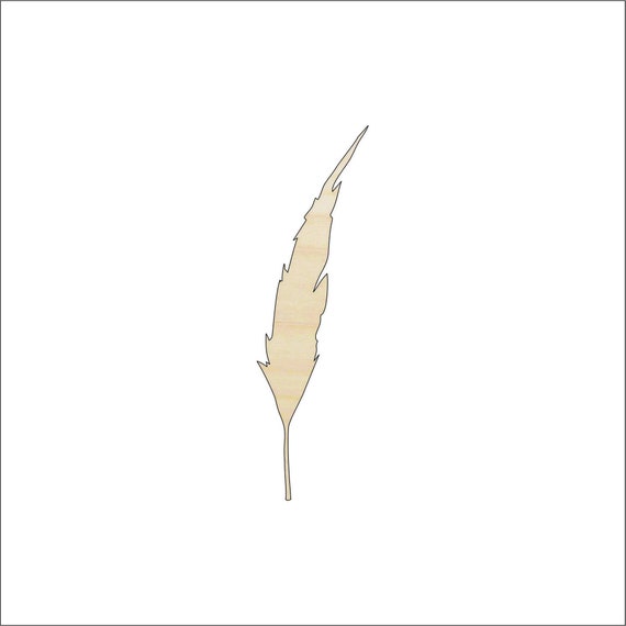Bird Feather - Laser Cut Out Unfinished Wood Craft Shape XTR38 Bird Feather - Laser Cut Out Unfinished Wood Craft Shape XTR38