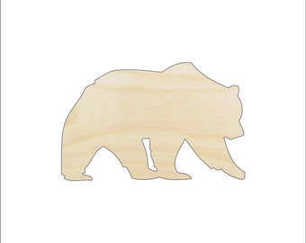Scene Bear - Laser Cut Out Unfinished Wood Craft Shape BER43 Scene Bear - Laser Cut Out Unfinished Wood Craft Shape BER43